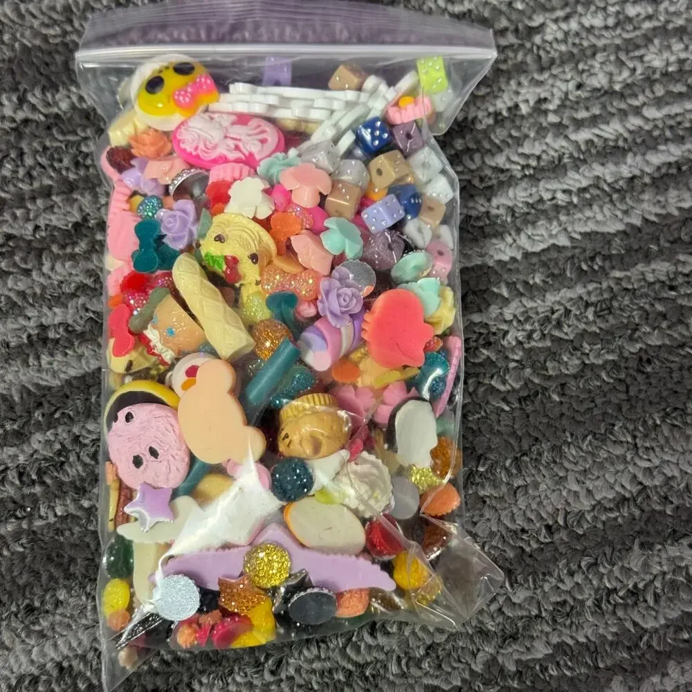Mixed Resin Charms Lot Kawaii Cabochons Flatback Craft Embellishments Bulk